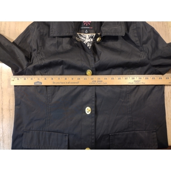 Isaac Mizrahi Live black rain coat - Picture 3 of 10